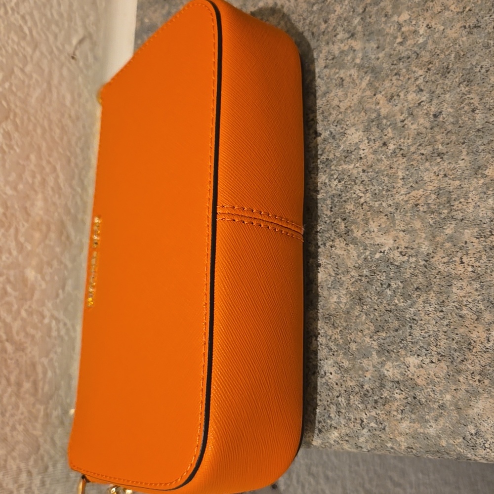 Michael Kors Orange Gold Purse Nwt - Picture 3 of 4